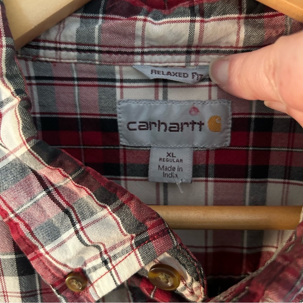Carhartt Relaxed Fit Cotton Plaid Shirt. Size XL. - Picture 2 of 9